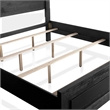 Furniture of America Lyle Solid Wood Queen Panel Bed with LED Headboard in Black