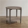 Furniture of America Onos Solid Wood Storage End Table in Brown