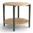 Furniture of America Onos Solid Wood Storage End Table in Brown