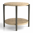 Furniture of America Onos Solid Wood Storage End Table in Brown