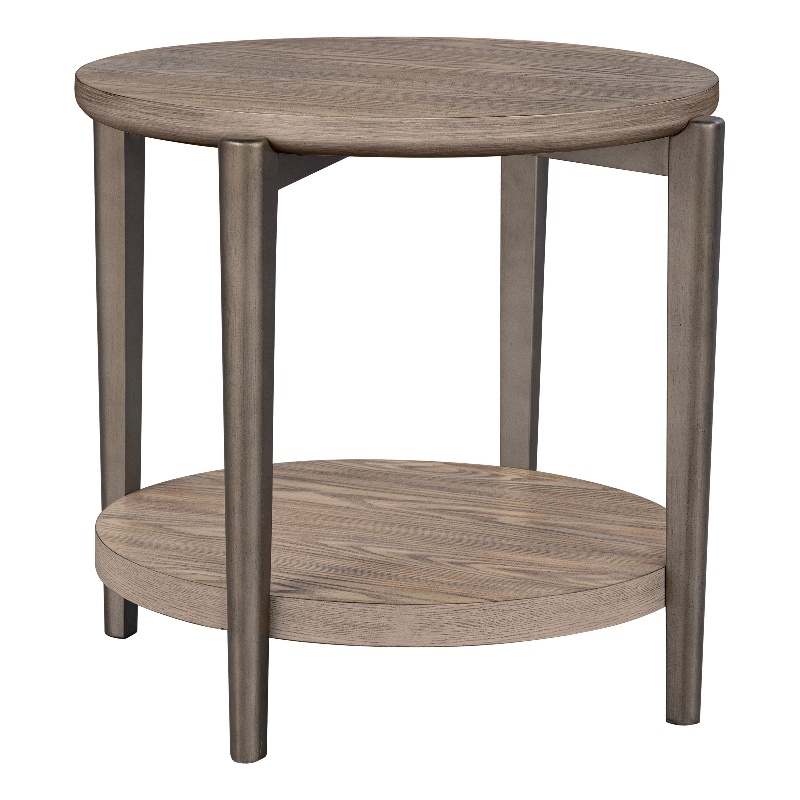 Furniture of America Onos Solid Wood Storage End Table in Brown