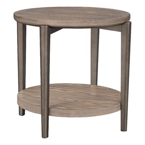 Furniture of America Onos Solid Wood Storage End Table in Brown
