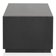 Furniture of America Mitta Solid Wood Storage Plinthe Base Coffee Table in Black