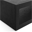 Furniture of America Mitta Solid Wood Storage Plinthe Base Coffee Table in Black