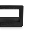 Furniture of America Mitta Solid Wood Storage Plinthe Base Coffee Table in Black