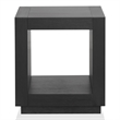 Furniture of America Mitta Solid Wood Storage Plinthe Base End Table in Black