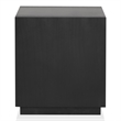 Furniture of America Mitta Solid Wood Storage Plinthe Base End Table in Black