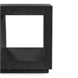 Furniture of America Mitta Solid Wood Storage Plinthe Base End Table in Black