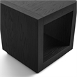 Furniture of America Mitta Solid Wood Storage Plinthe Base End Table in Black