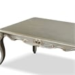 Furniture of America Gerant Solid Wood Rectangular Coffee Table in Silver