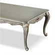 Furniture of America Gerant Solid Wood Rectangular Coffee Table in Silver