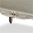 Furniture of America Gerant Solid Wood Rectangular End Table in Silver