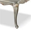Furniture of America Gerant Solid Wood Rectangular End Table in Silver