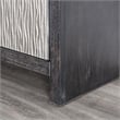 Furniture of America Meinter Solid Wood Wavy Embossed Pattern Server in Black