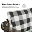 Furniture of America Gavik Wood Plaid Pattern 2-Piece Sofa Set in Dark Walnut