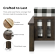 Furniture of America Gavik Wood Plaid Pattern 2-Piece Sofa Set in Dark Walnut