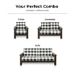 Furniture of America Gavik Wood Plaid Pattern 2-Piece Sofa Set in Dark Walnut