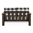 Furniture of America Gavik Wood Plaid Pattern 2-Piece Sofa Set in Dark Walnut