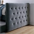 Furniture of America Elazar Wood Tufted Twin Daybed with Trundle in Gray