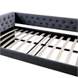 Furniture of America Elazar Wood Tufted Twin Daybed with Trundle in Gray