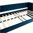 Furniture of America Elazar Wood Tufted Twin Daybed with Trundle in Navy