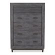 Furniture of America Waito Solid Wood 5-Drawer Chest in Brown