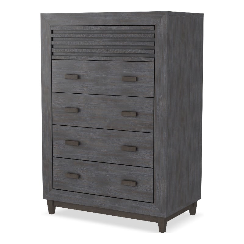 Furniture of America Waito Solid Wood 5-Drawer Chest in Brown