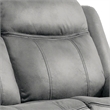 FOA Moya Faux Leather Manual Reclining Sofa with Drop-Down Table in Dark Gray