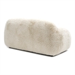Furniture of America Grizzly Fabric Long-Pile Shaggy Plush Loveseat in Beige