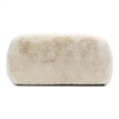 Furniture of America Grizzly Fabric Long-Pile Shaggy Plush Loveseat in Beige