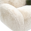 Furniture of America Grizzly Fabric Long-Pile Shaggy Plush Loveseat in Beige