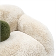 Furniture of America Grizzly Fabric Long-Pile Shaggy Plush Loveseat in Beige