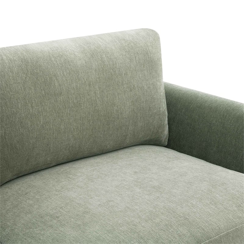 Furniture of America Naria Chenille Soft Track Arm Loveseat in Green