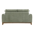 Furniture of America Naria Chenille Soft Track Arm Loveseat in Green