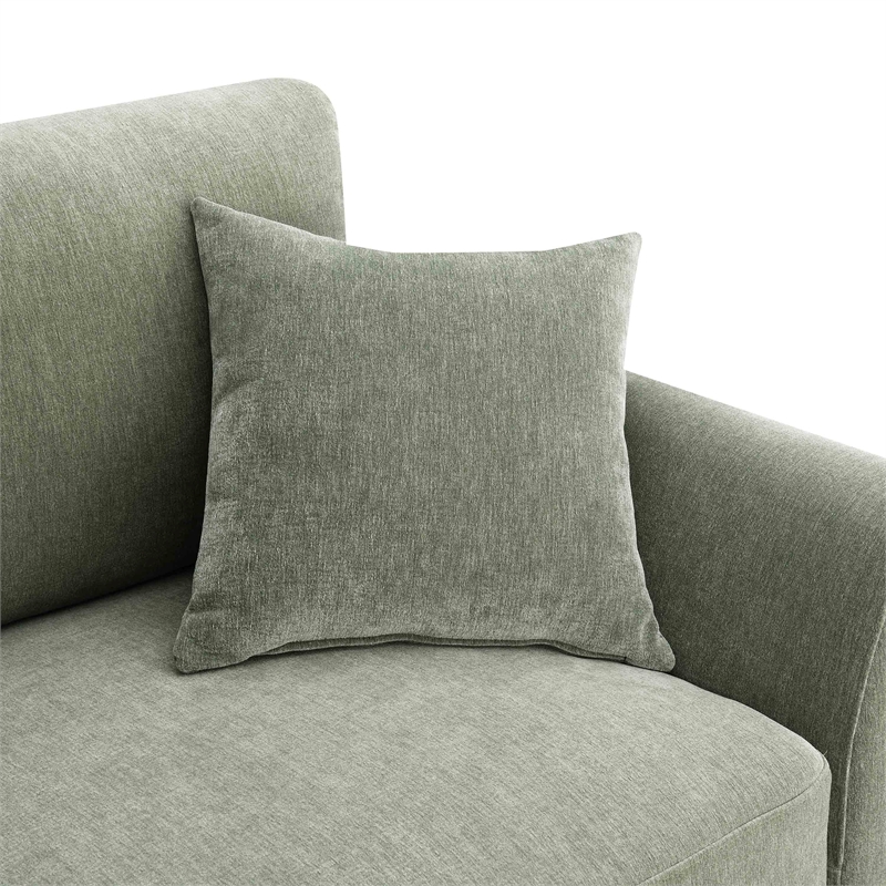 Furniture of America Naria Chenille Soft Track Arm Loveseat in Green