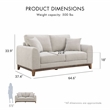 Furniture of America Naria Chenille Soft Track Arm Loveseat in Light Gray