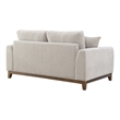 Furniture of America Naria Chenille Soft Track Arm Loveseat in Light Gray