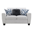 Furniture of America Emeria Chenille Soft Tapered Arm Loveseat in Light Gray