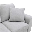 Furniture of America Emeria Chenille Soft Tapered Arm Loveseat in Light Gray