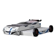 Furniture of America Redvers Wood Race Car Design Twin Kid Bed in White