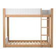 Furniture of America Dreyl Solid Wood Twin Over Twin Low Bunk Bed in Brown