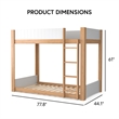 Furniture of America Dreyl Solid Wood Twin Over Twin Low Bunk Bed in Brown