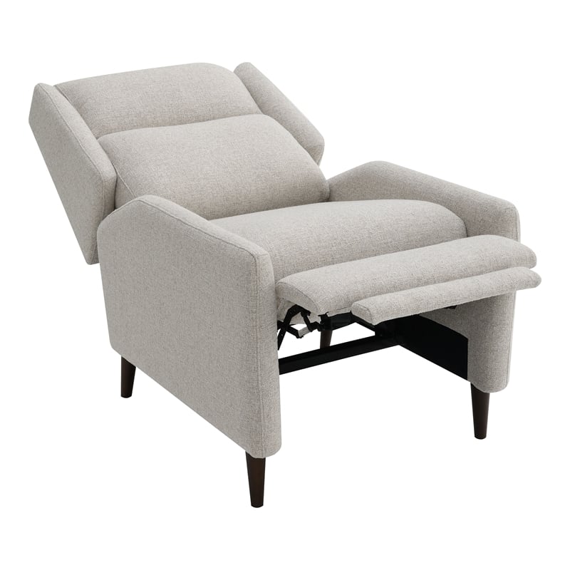 Furniture of America Vella Fabric Pushback Manual Recliner in Beige