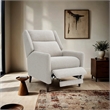 Furniture of America Vella Fabric Pushback Manual Recliner in Beige