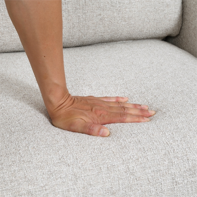 Furniture of America Vella Fabric Pushback Manual Recliner in Beige