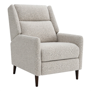 Furniture of America Vella Fabric Pushback Manual Recliner in Beige