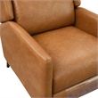 Furniture of America Vella Faux Leather Pushback Manual Recliner in Brown
