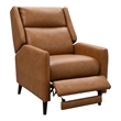 Furniture of America Vella Faux Leather Pushback Manual Recliner in Brown