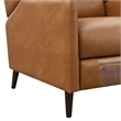 Furniture of America Vella Faux Leather Pushback Manual Recliner in Brown