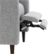 Furniture of America Vella Fabric Pushback Manual Recliner in Gray